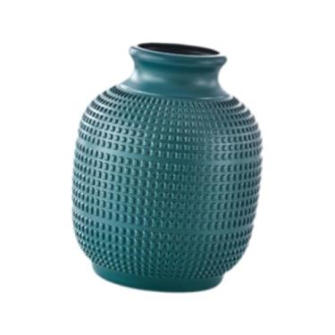 Imagem de Fenteer Vaso de flores vaso decorativo mesa de mesa central de mesa de mesa para a prateleira da sala de estar, Azul