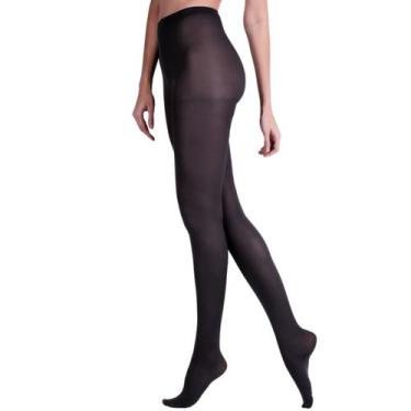 Imagem de Meia Calça Feminina Fio 40 Adulto Opaca Preta Clássica Lupo Loba Inver