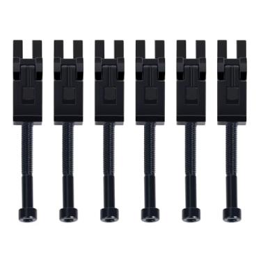Imagem de Banworks Selas de ponte Tremolo com trava dupla Whammy Bridge Guias de corda para Floyd Rose Tremolo Bridge Pacote com 6 JT/SDXM-01 Preto