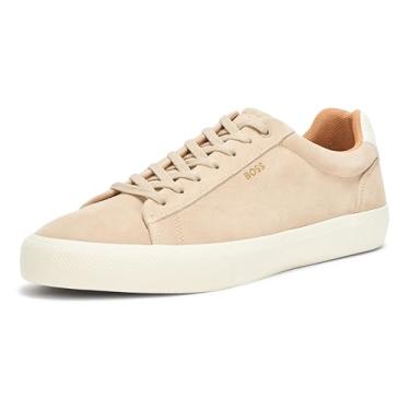 Imagem de BOSS Tênis masculino Aiden Suede cano baixo, Bege areia, 44