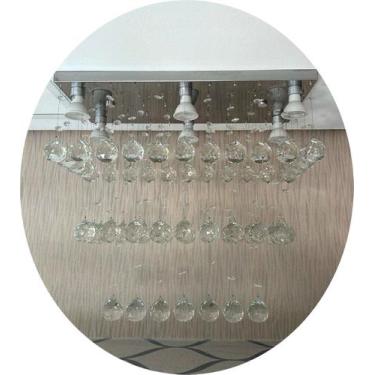 Imagem de Luminária Pláfon De Cristal Legítimo Alto Brilho Para Sala - LUZ DECOR