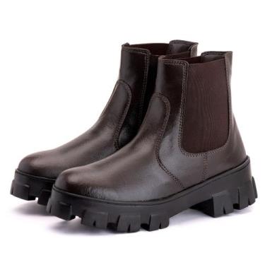 Imagem de Bota Chelsea Tratorada Feminina Cano Curto Confortavel - Pettinari, Ma