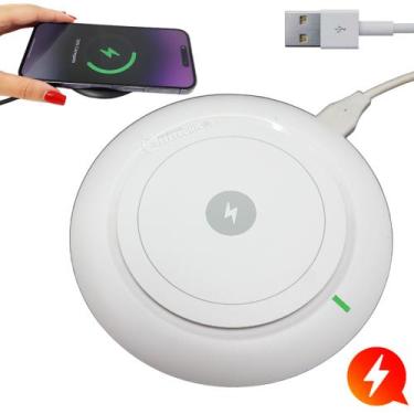 Imagem de Carregador Portátil Wireless 15W com Cabo USB-C, Ideal para Carregar S
