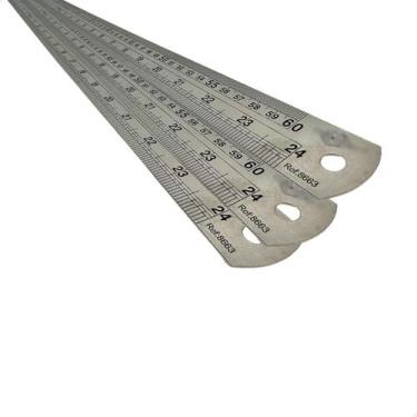 Imagem de Régua De Metal Aço Inox 60Cm Flexivel Profissional Patchwork - Lanmax