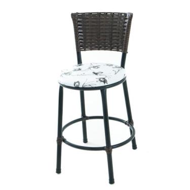 Imagem de 1 Unid Banqueta Baixa Com Encosto em Junco Argila 70cm Para Casa, Cozi