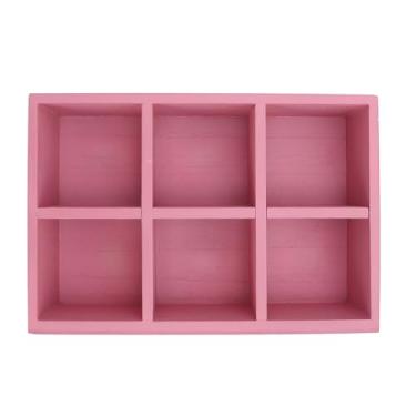 Imagem de Organizador de Cafeteria de Madeira Organizador de Cafeterias Rosa Acessórios para Caixa de Armazenamento Decoração de Bancada