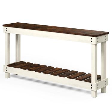 Imagem de Aparador de Madeira com Prateleira Branco