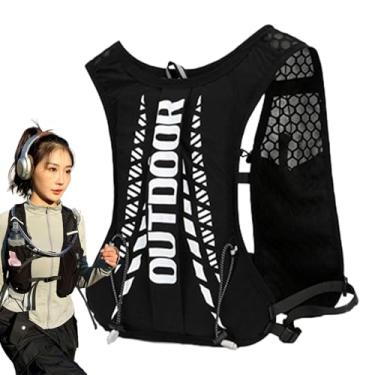 Imagem de Mochila de caminhada de água, mochilas de hidratação, 5L Pacote de água Mochila leve para mulheres homens, Tiras ajustáveis ​​Design equipamento de sobrevivência ao ar livre com tiras reflexivas para