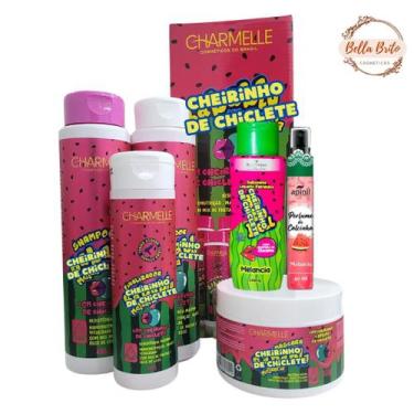 Imagem de Kit completo melancia 6 itens c/ kit capilar sabonete intimo e perfume