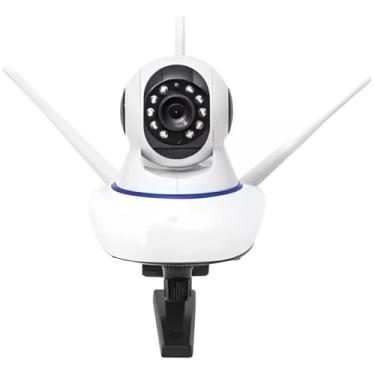 Imagem de Câmera de Segurança WiFi, 360 Graus, HD, Visão Noturna, Áudio Bidirecional, Branca – Oferece uma cobertura completa do ambiente, eliminando pontos cegos e permitindo um monitoramento mais eficaz
