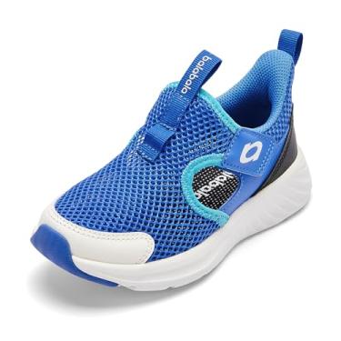 Imagem de Balabala Tênis infantil para meninos e meninas, leve, respirável, atlético, tênis de corrida, Azul, 9 Toddler