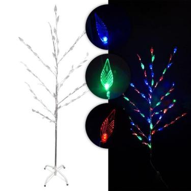 Imagem de Arvore Artificial Luminária Led Natal Festas 1,4m Colorida - Genérica,