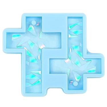 Imagem de Moldes de resina de silicone cruzado, 7 x 6 cm, moldes de resina epóxi, crucifixo, molde de fundição para brinco, chaveiro, colar, pingente, joias, artesanato faça você mesmo