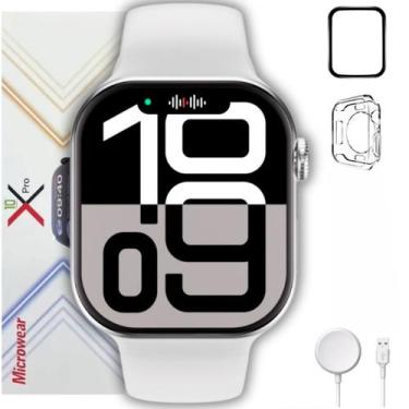 Imagem de Relógio Smartwatch W10 Mini Serie 10 Branco Amoled Lançamento Troca Pu