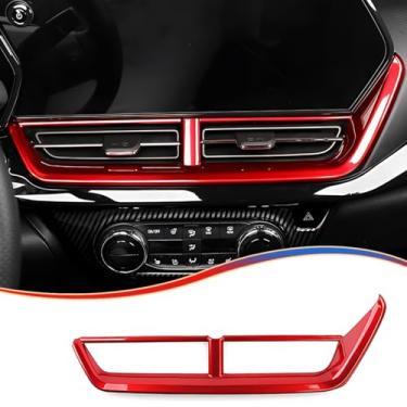 Imagem de MUXEE Tampa de saída de ar AC, para Chevrolet Trax 2024 2025 - ABS Wine Red Dashboard AC Air Vent Outlet Sport Interior Trim Accessories