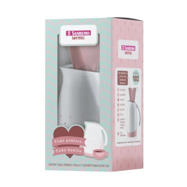 Imagem de Sanremo - Conjunto de Bule Térmico Plástico Cuidar de 700ml e Suporte para Filtro TAM102, Linha Termic