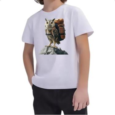 Imagem de Camiseta Infantil Coruja aventureira - Alearts, 10