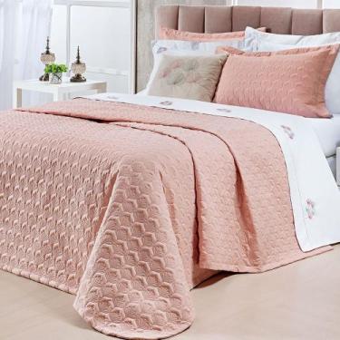 Imagem de Cobre Leito Colcha Casal Queen Natureza Percal Peletizado 200 Fios 03 