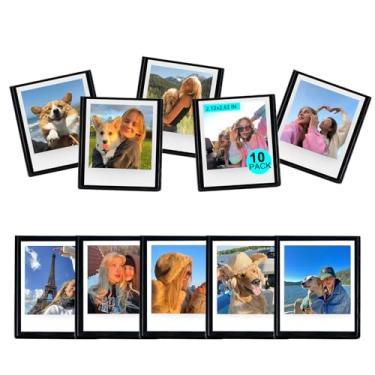 Imagem de wogozan Moldura magnética Go compatível com câmera de impressão instantânea Polaroid Go Gen2/9035/9071/9070, filmes de 5 x 6 cm, ímãs para geladeira com capa transparente – pacote com 10 unidades