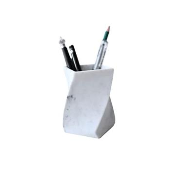 Imagem de Porta-lápis de caneta, suporte de lápis e caneta, suporte de pincel de maquiagem, organizador de mesa simples e elegante para escritório, casa, material escolar, mesa, organizador, copo, pote (cor