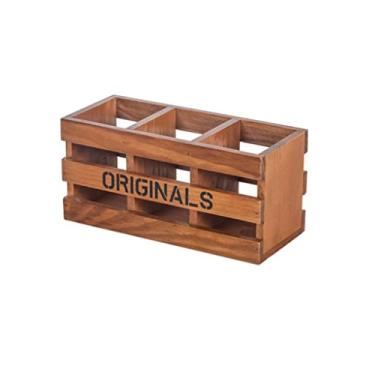 Imagem de Porta-lápis de madeira natural, organizador de lápis, mesa de escritório, suporte de lápis simples, suporte de caneta, mesa, organizador, copo, pote (cor: marrom)