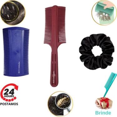 Imagem de Pente FIno Piolho Caspa Lenteas com Cabo e Sem Cabo, Xuxinha Cetim, Sa