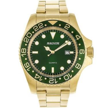 Imagem de Relógio Masculino Magnum Dourado à Prova Dágua 100 Metros MA32934G