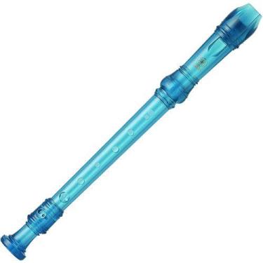 Imagem de Flauta Yamaha Doce Soprano Germânica Yrs20g Azul Translúcido