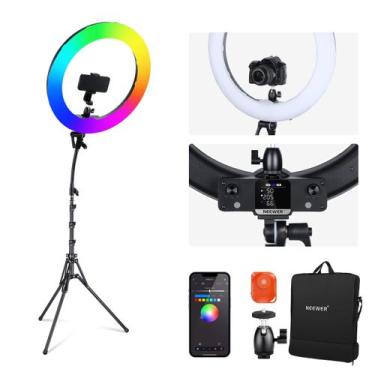 Imagem de Luz de anel LED NEEWER RGB18 II de 18 polegadas com suporte de tripé