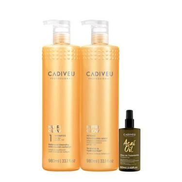 Imagem de Kit Cadiveu Professional Nutri Glow Shampoo Máscara G e Açaí Oil 60 (3
