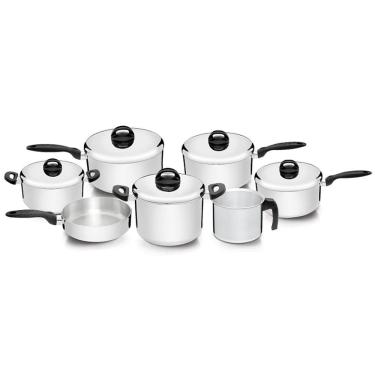 Imagem de Jogo de Panelas Eterna 7 Peças em Alumínio Polido Nigro