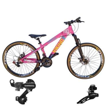 Imagem de Bicicleta Aro 26 Vikingx Aluminio Tuff 25 Mtb 24v Cambio Shimano Diant