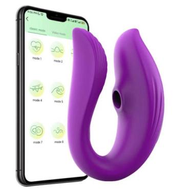 Imagem de Vibrador Bluetooth Sugador de Clitóris e Ponto G Controle a Distância 