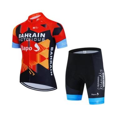 Imagem de Camisa e Bermuda de Ciclismo Masculina para Verão - Manga Curta - MTB,