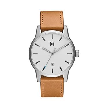 Imagem de Relógio de pulso masculino MVMT Classic II, vintage, relógio minimalista de aço inoxidável, resistente à água 5 ATM/50 metros, relógios masculinos de couro premium, pulseiras intercambiáveis, 44 mm