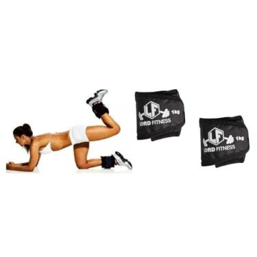 Imagem de Par de Caneleiras Tornozeleiras Anilha Perna Musculação Peso 1kg Lord Fitness
