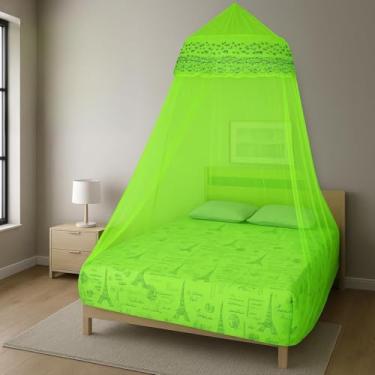 Imagem de Mosquiteiro Teto Indiano, Dossel Decorativo com Renda, para Cama Solteiro e Casal (verde)