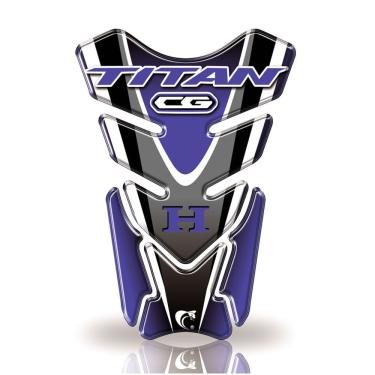 Imagem de Protetor De Tanque Honda Cg Titan Todos Os Anos Cor Azul E Branco