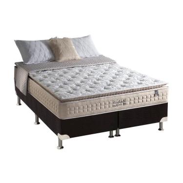 Imagem de Cama Box King: Colchão Molas Ensacadas Anjos Masterpocket Confortable + Base Black(193X...