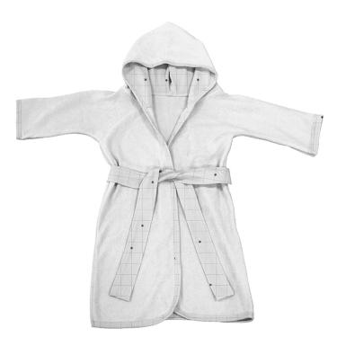 Imagem de Roupão Infantil Tecebem Com Capuz Malha Filipa Plush Atoalhado Branco