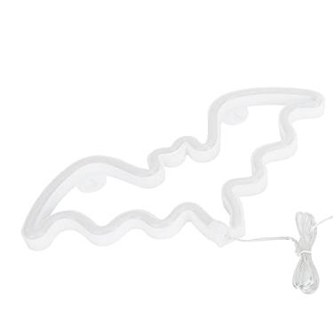 Imagem de Lâmpada de Forma de Neon-morcego para Celebrações Natal, LED Economia Energia para Casamento, Bar e Festival, Materiais Abdominais PVC, 30x15x1.7 Cm (Azul)