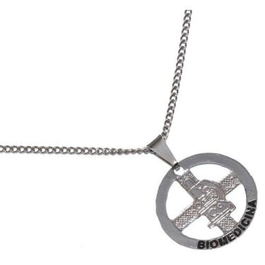 Imagem de Colar Cordão Minha Profissão Biomedicina Aço Inox - Milena Folheados