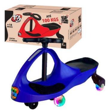 Imagem de Carrinho Gira Gira Car Rolimã Infantil Até 100Kg Luzes ul - Fenix Brin