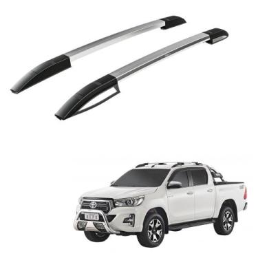Imagem de Rack Teto Longarina Hilux 2019 2020 2021 Cd Alumínio Polido - Bepo