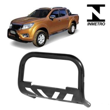Imagem de Parachoque Quebra Mato NP300 2019 2020 2021 Com Chapa Preto - CCF