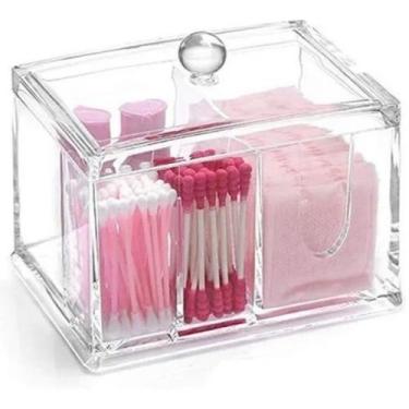 Imagem de Organizador Porta Algodão E Cotonete 2 Em 1 Acrílico - Lyor - NoBrand