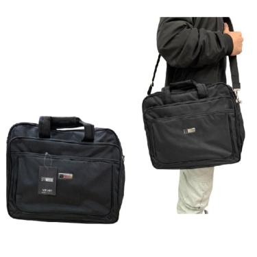 Imagem de Pasta Notebook Maleta Executiva Expansível Laptop Casual Mochila 2 Em 1 Com 4 Bolsos Tira-costas Preta