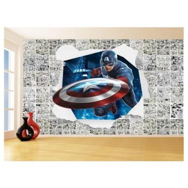 Imagem de Papel De Parede 3D Heróis Página Quadrinhos Hq 3,5M Nhma162 - Você Dec