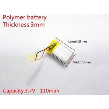 Imagem de 301423  110mah 3mmx14mmx23mm 2 Fios 3,7v - - bgb