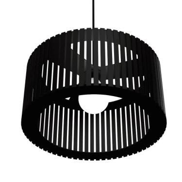 Imagem de Luminária Pendente Berlim Modelo Ripado - Preta